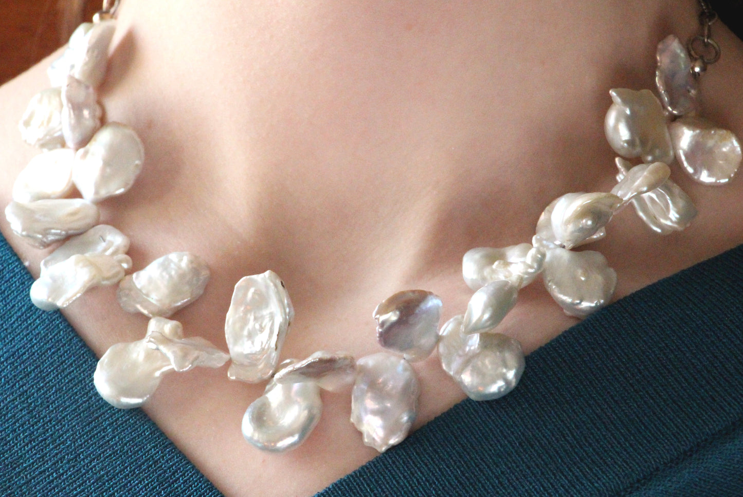 The Charleston Large Keshi Pearl Necklace