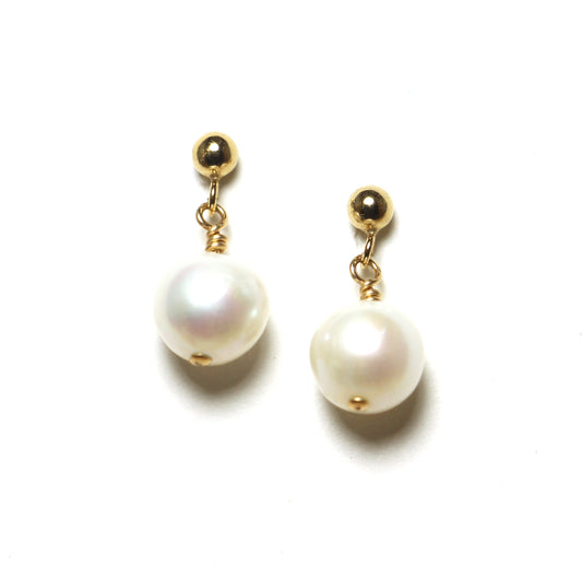 Minimalist Pearl Drop Earrings