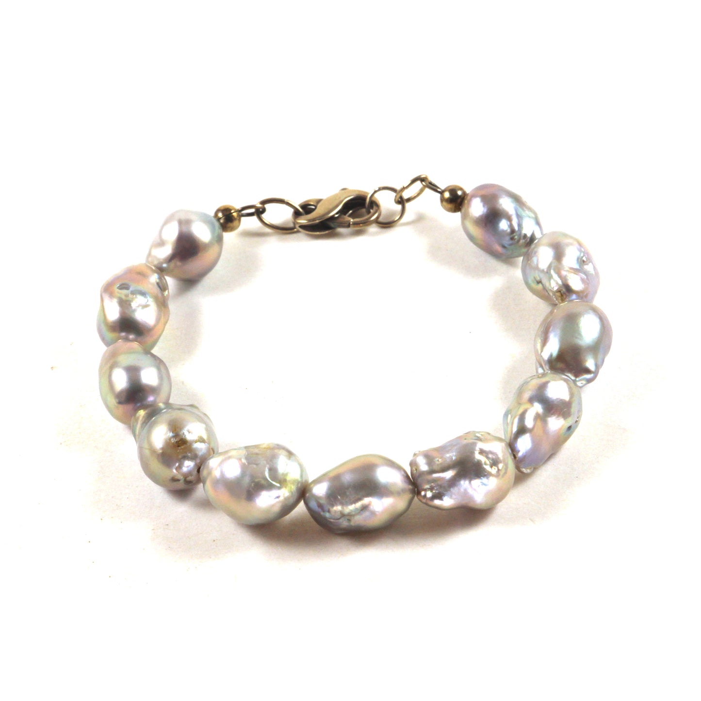 Forever Silver Baroque Pearl Bracelet