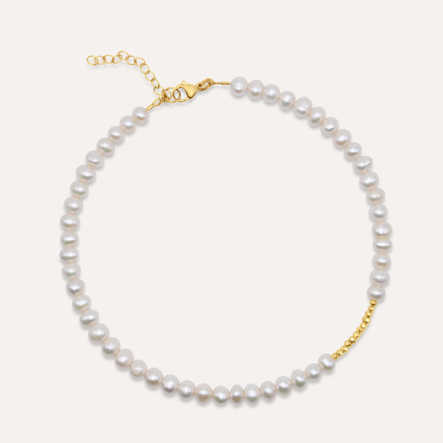 Twist & Gold Pearl Necklace