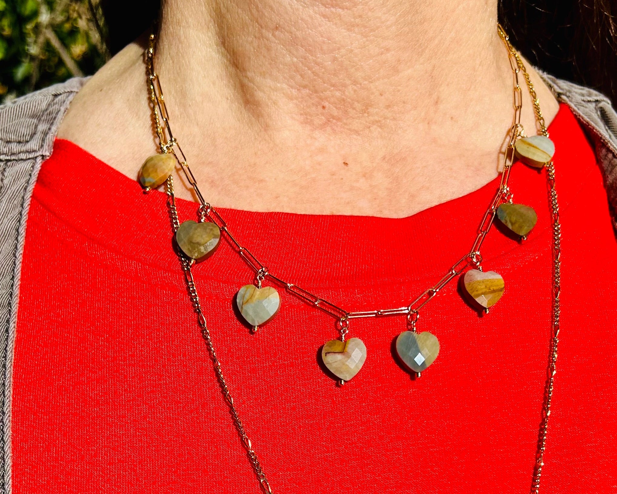 Ocean Jasper Charms Necklace