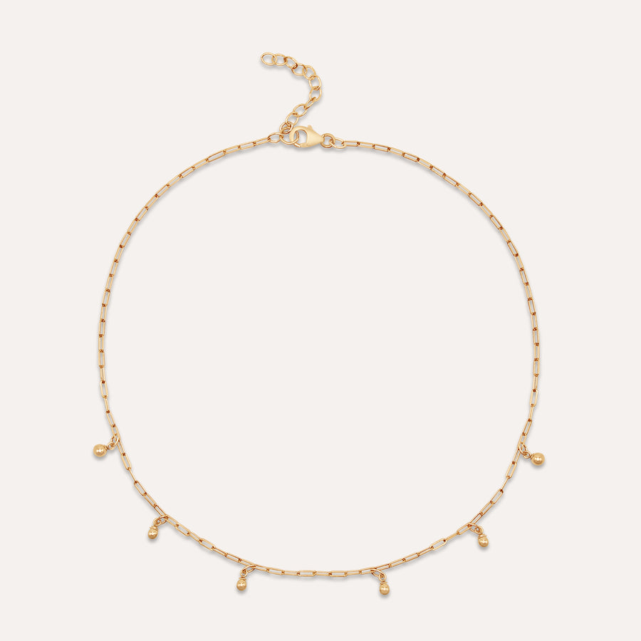 Simple Ball Drops Chain Necklace