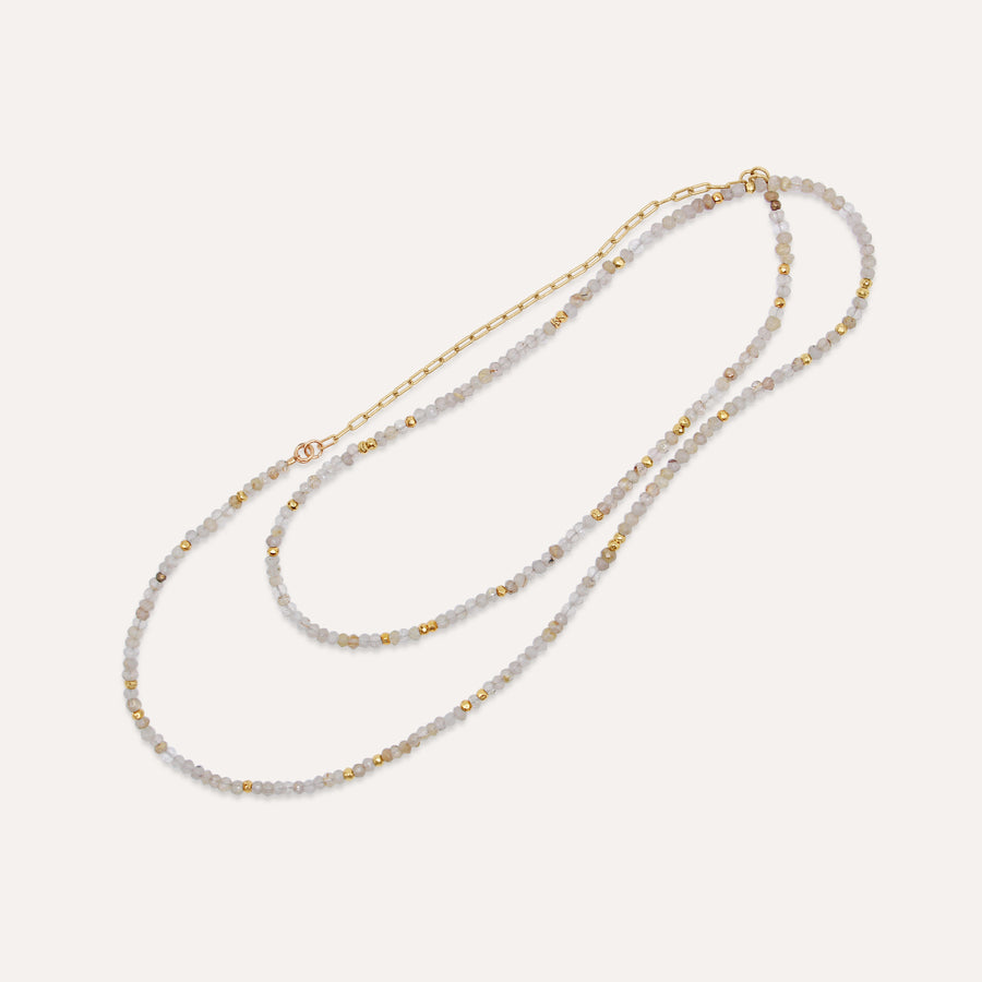 Long Golden Rutile Quartz Necklace