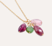 In the Pink Tourmaline and Moonstone Necklace