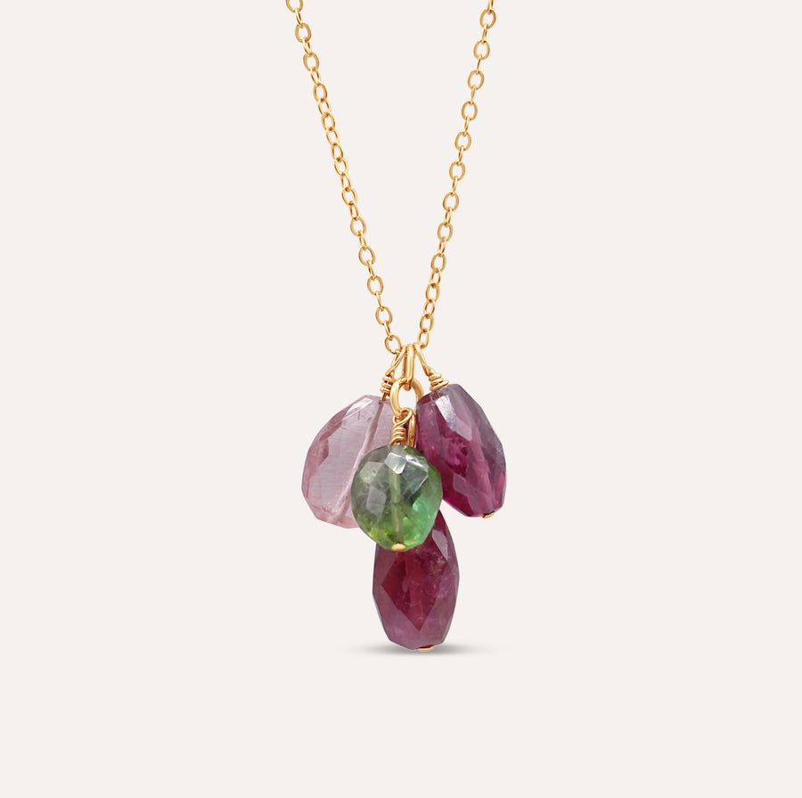 In the Pink Tourmaline and Moonstone Necklace