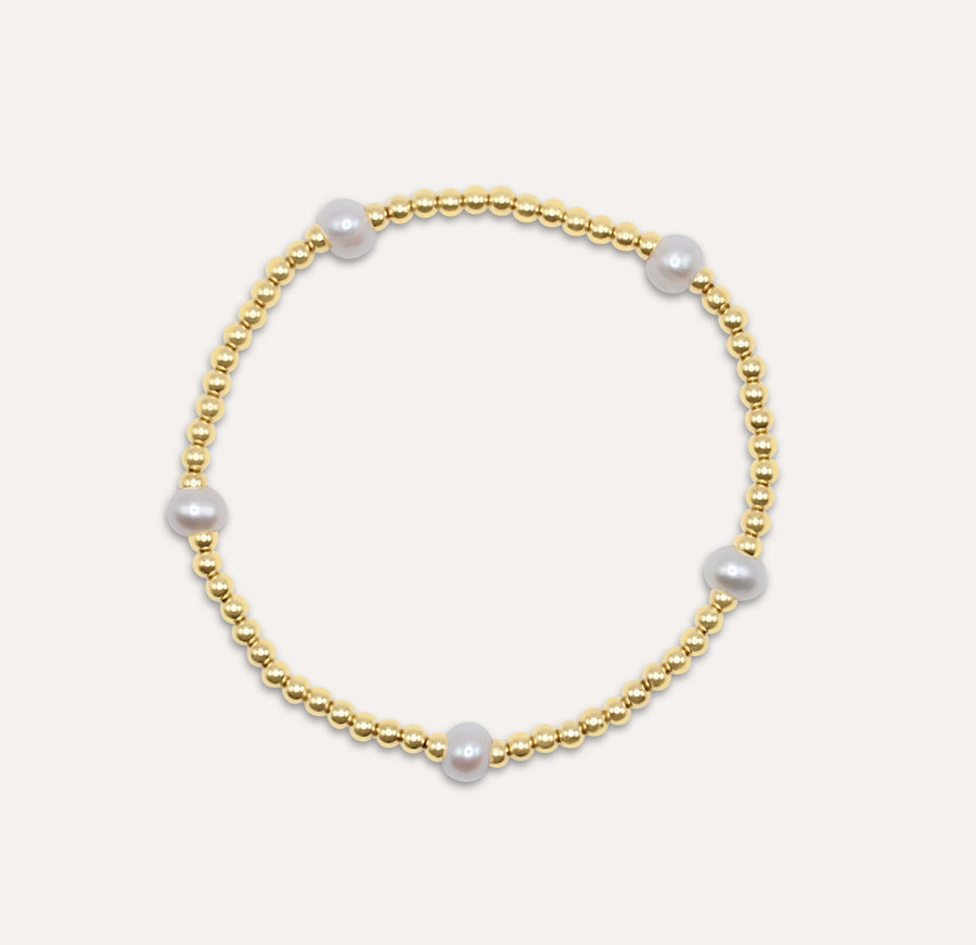 Accent On Pearl Bead Bracelet