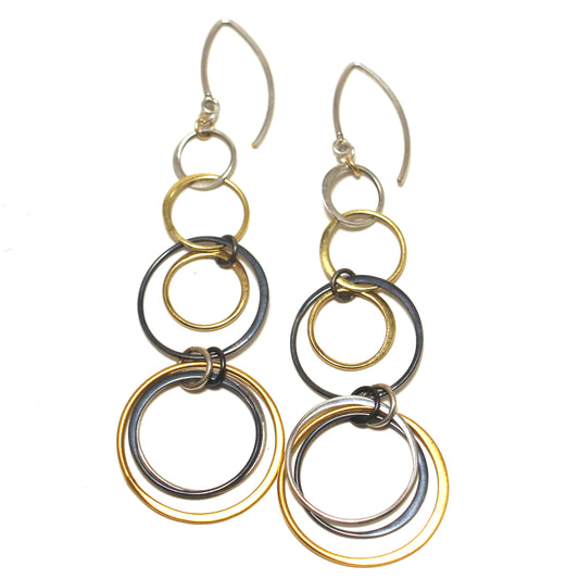 In Circles Mixed Metal Earrings