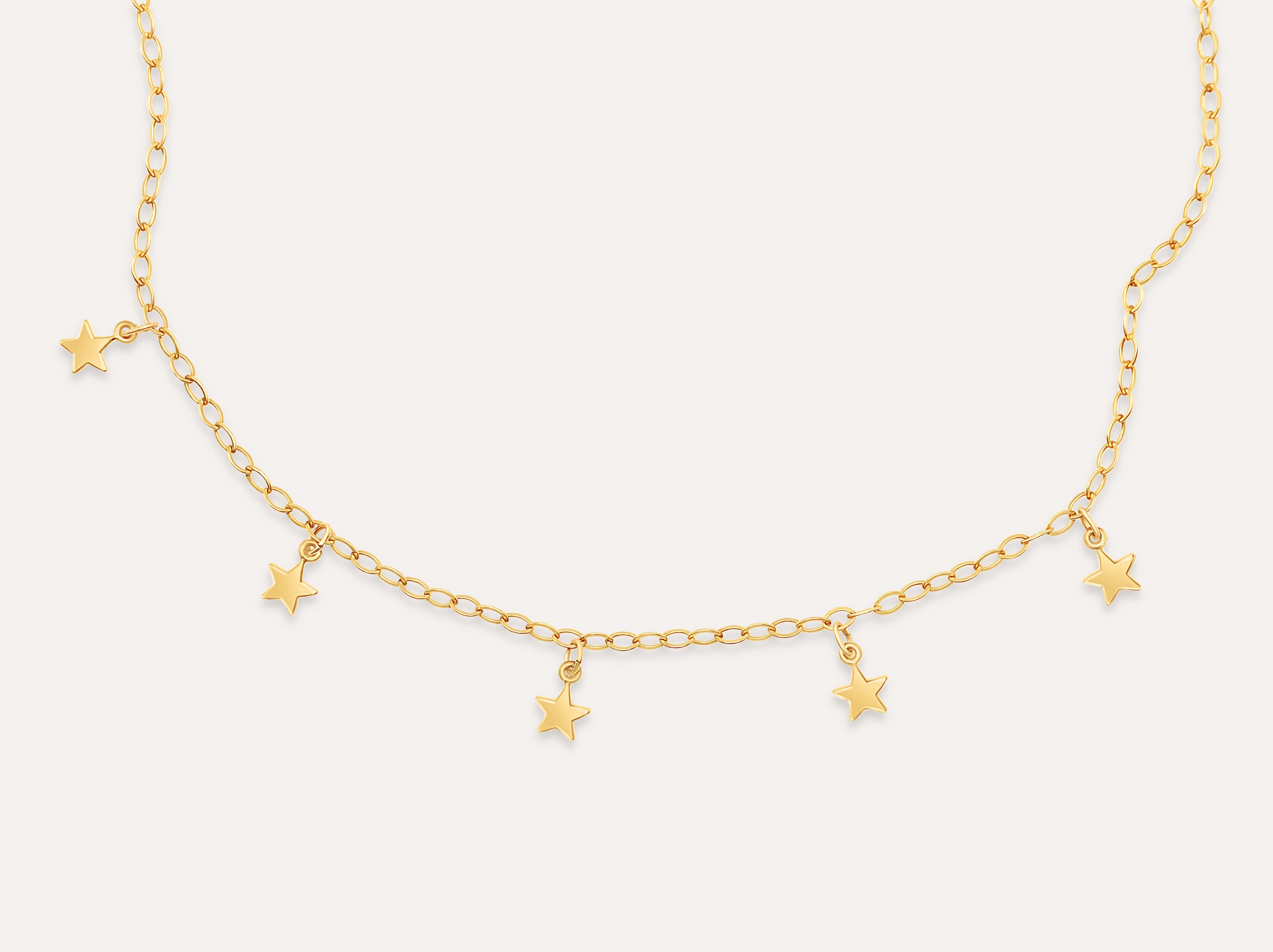 Stars on Cable Chain Necklace
