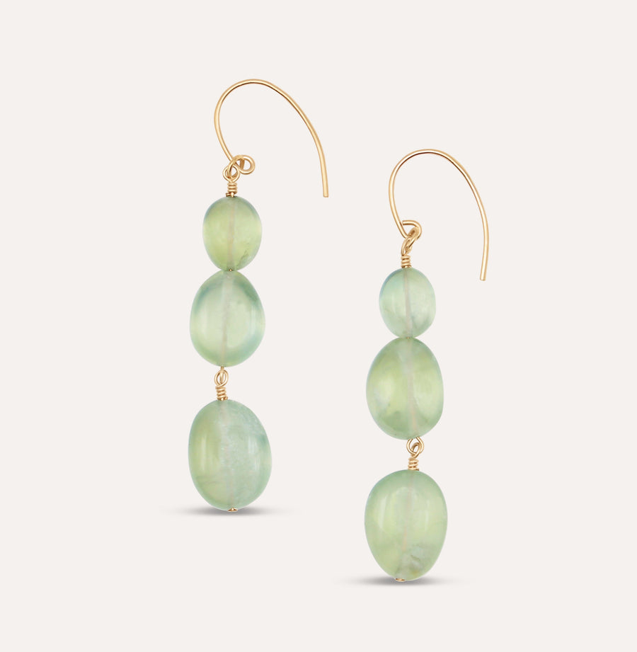 Spring Green Prehnite Earrings