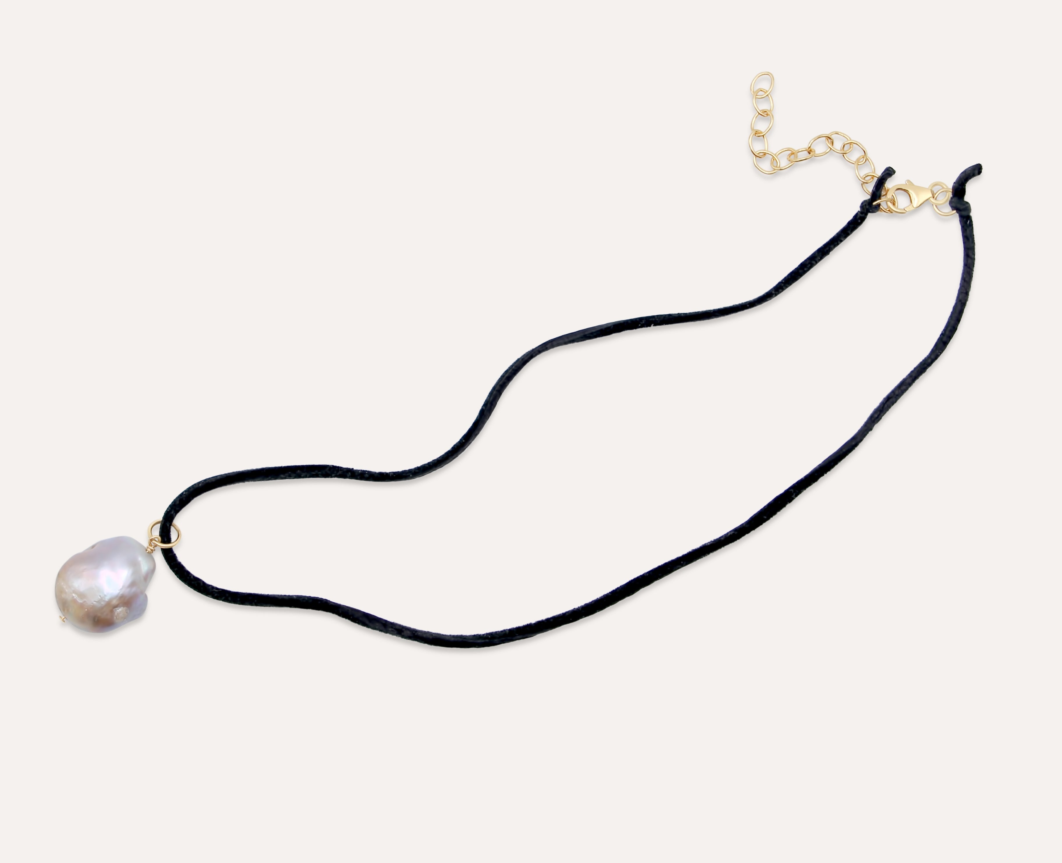 Impressed Pearl Pendant Necklace
