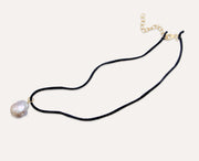 Impressed Pearl Pendant Necklace