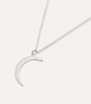 Crescent Moon Sterling Silver Necklace