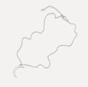 Crescent Moon Sterling Silver Necklace