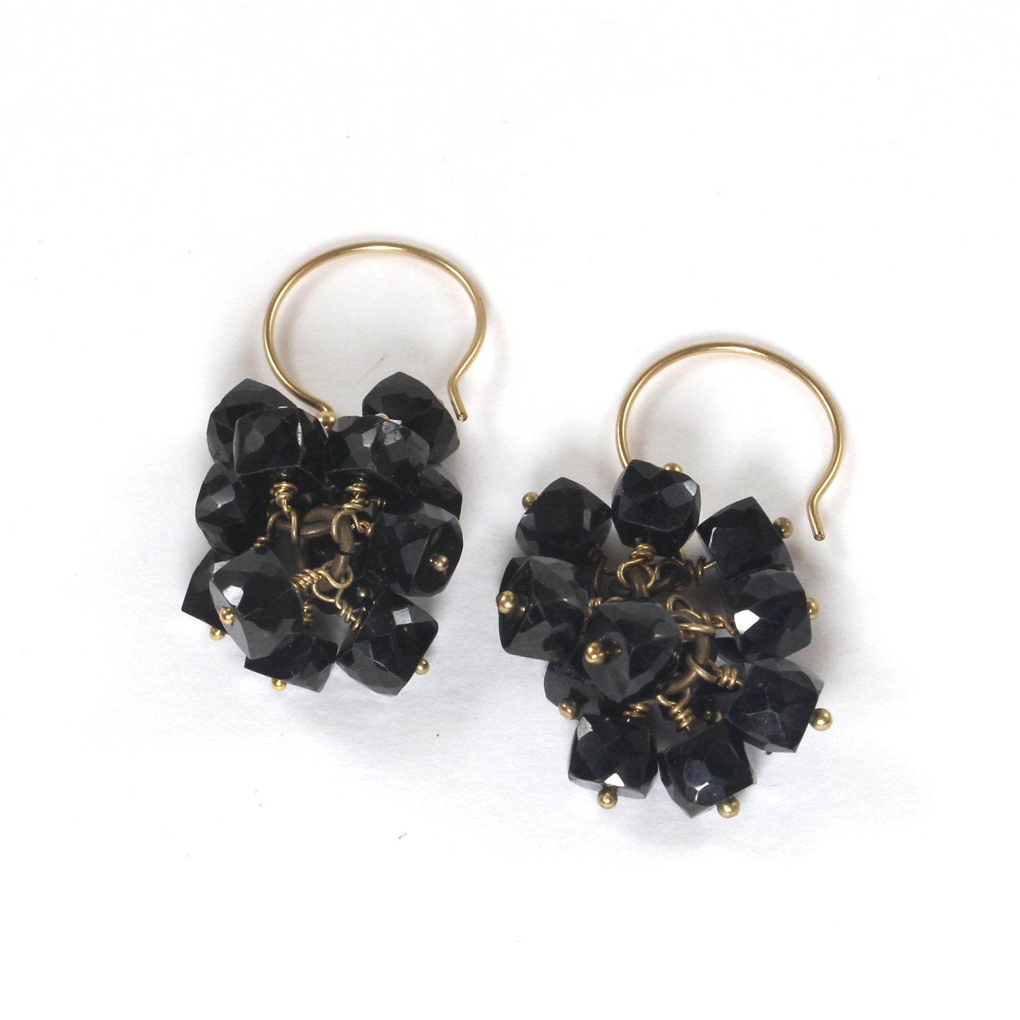 So Glam Black Spinel Cluster Earrings