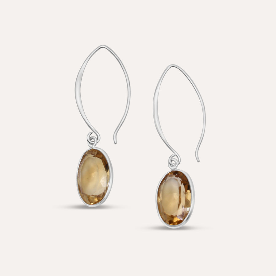 Citrine & Silver Earrings