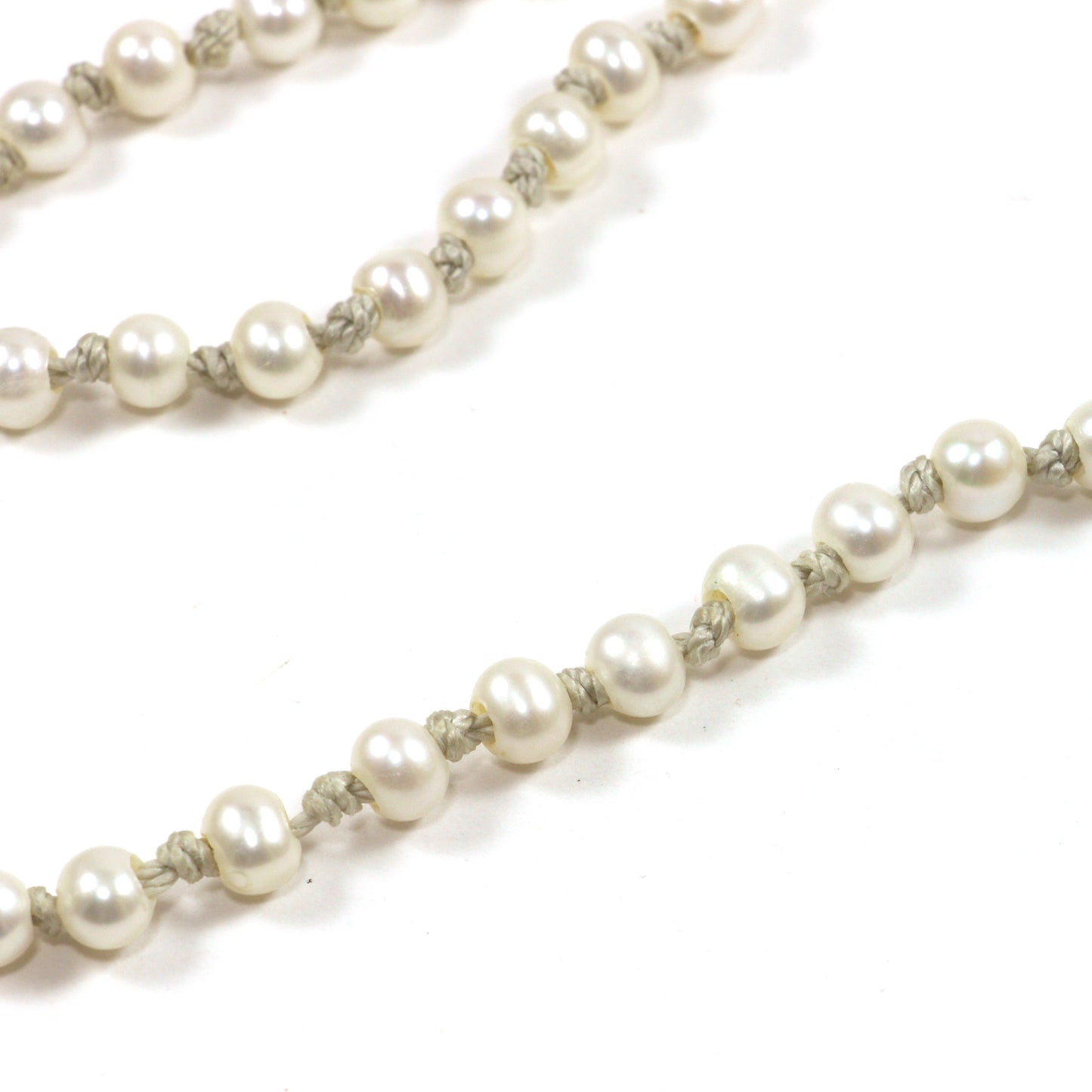 Long Hand-knotted Pearl Necklace