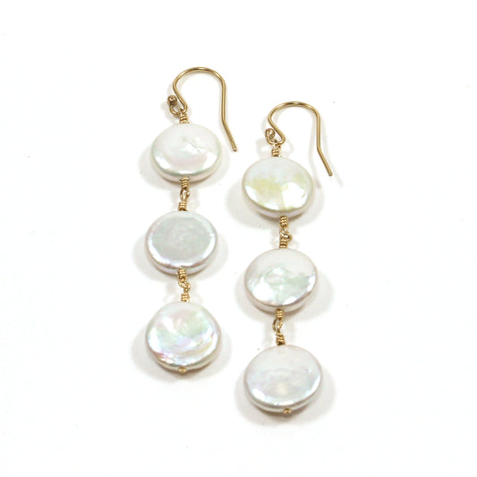 Dreams Pearl Coin Earrings