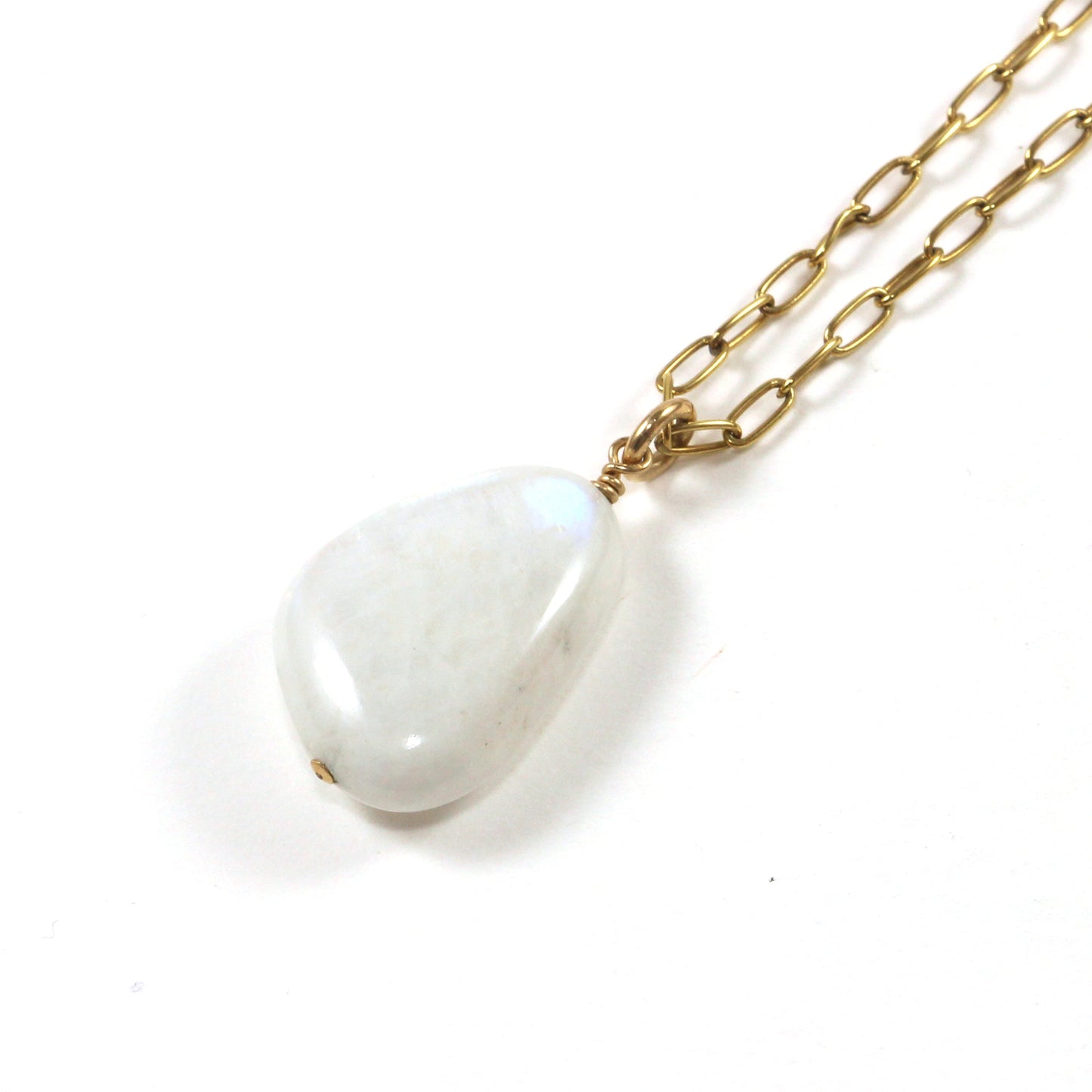 Balance Rainbow Moonstone Pendant Necklace