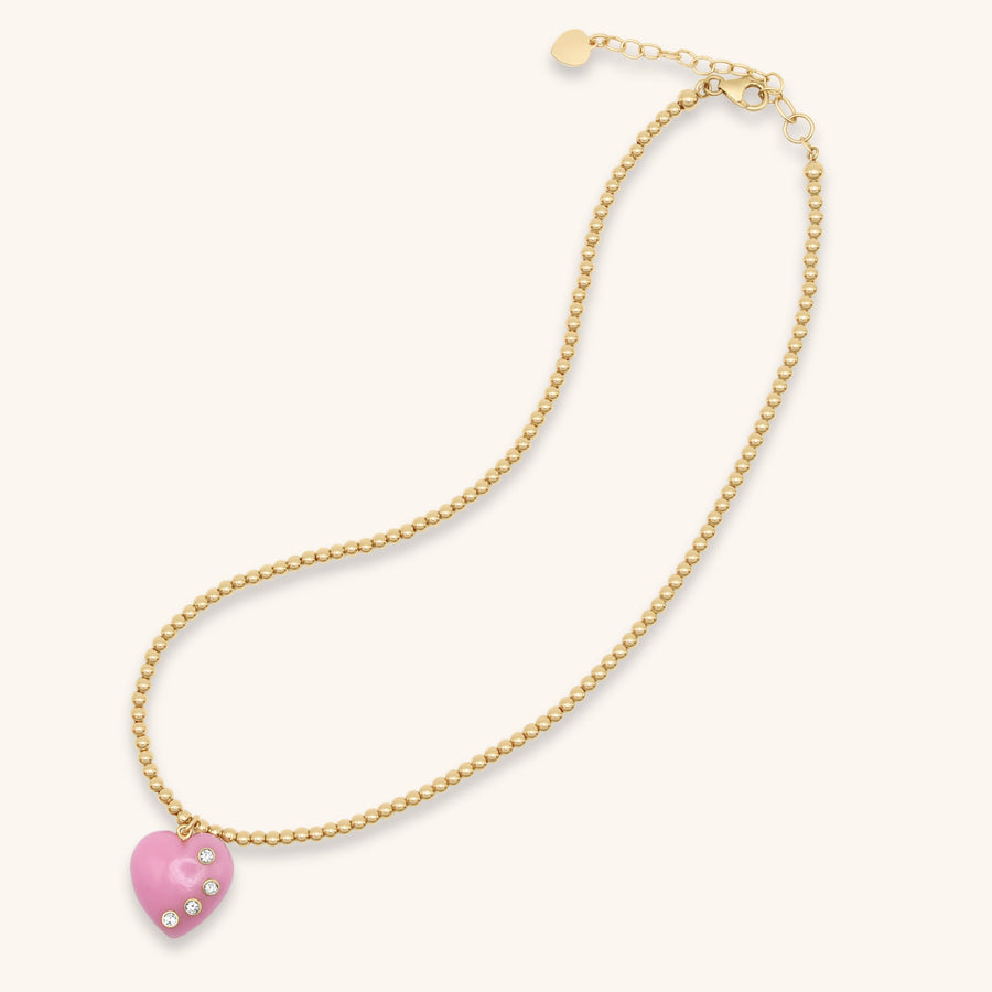 Heart Wants Pink Necklace