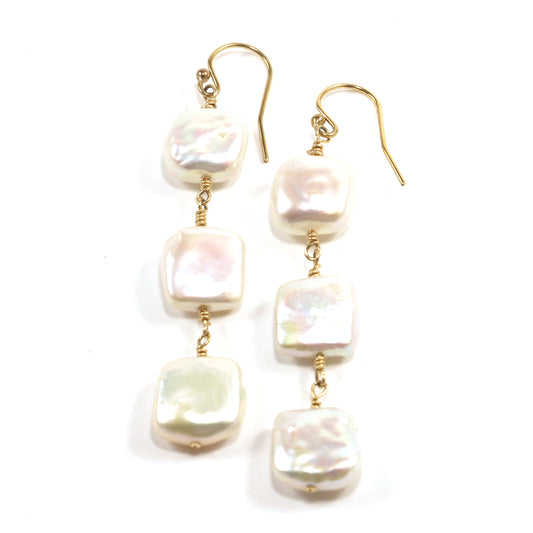 Can't Wait Cushion Pearl Earrings