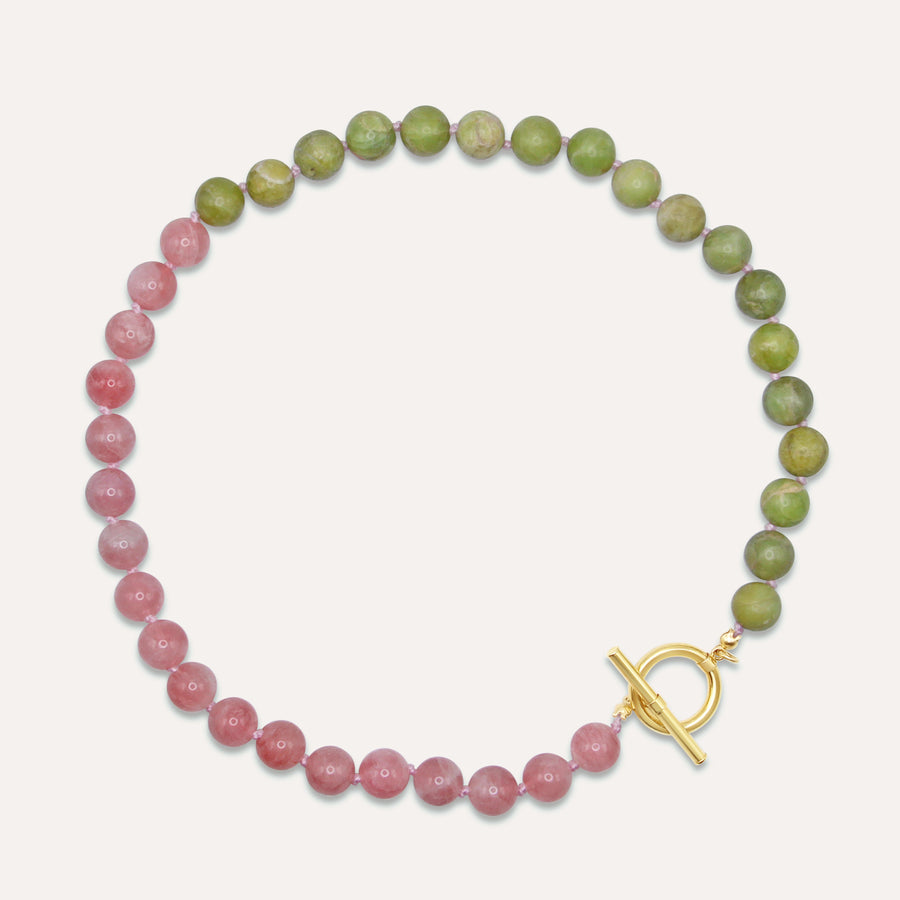 Pink and Green Reimagined Necklace