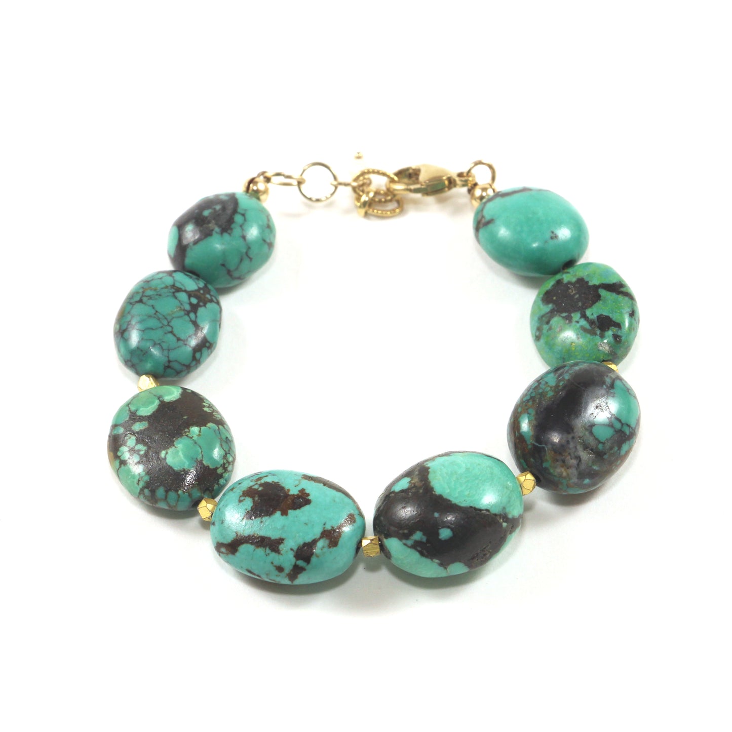 At the Beach Turquoise Nugget Statement Bracelet