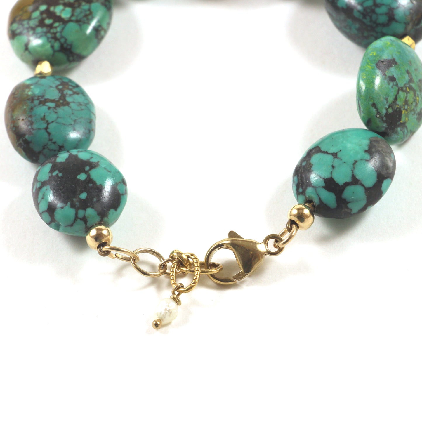 At the Beach Turquoise Nugget Statement Bracelet