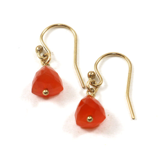 Carnelian Trillion Earrings