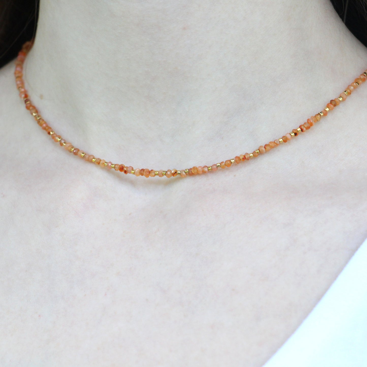 Revel In Orange Agate Necklace