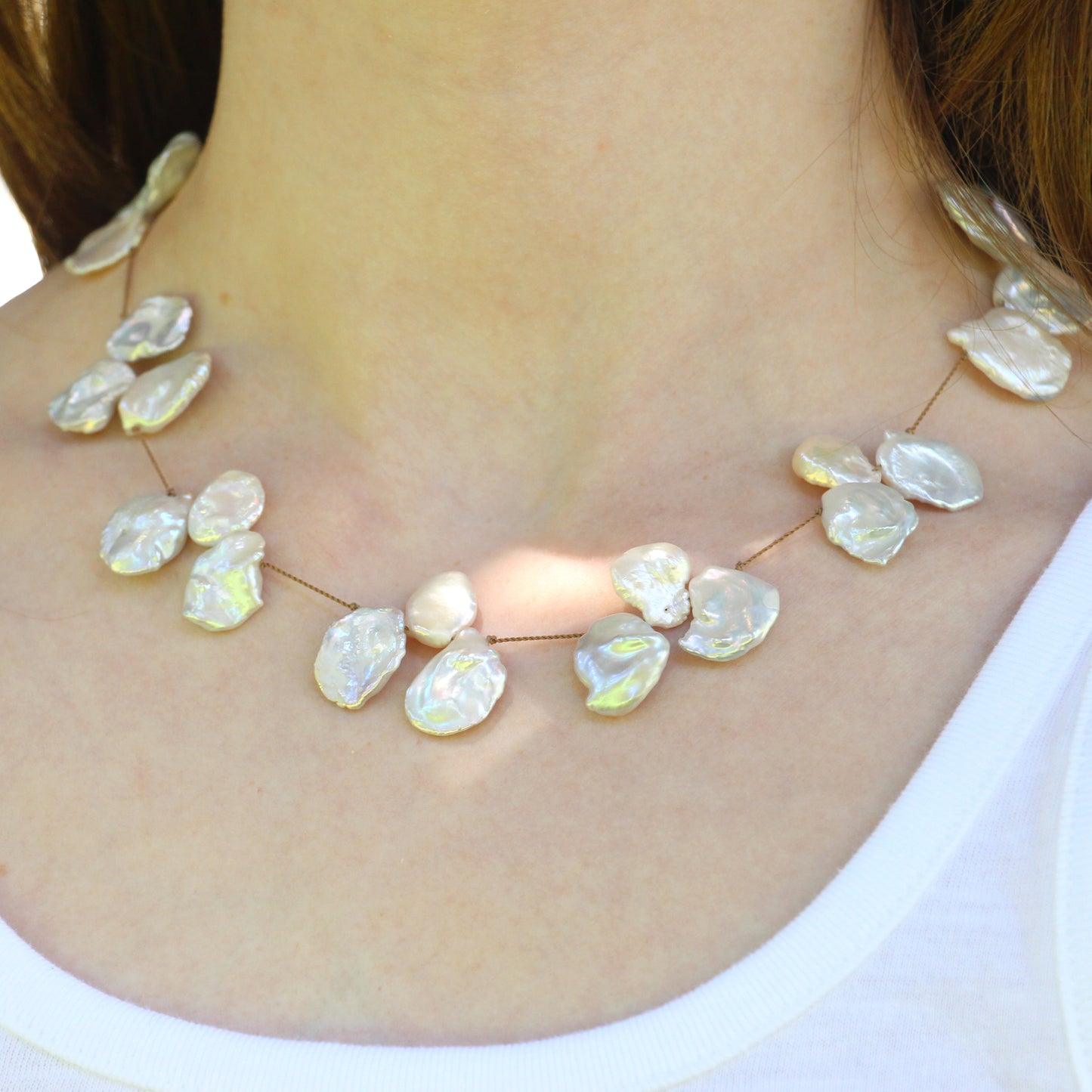 Say Coast Hand-knotted Keshi Pearl Necklace