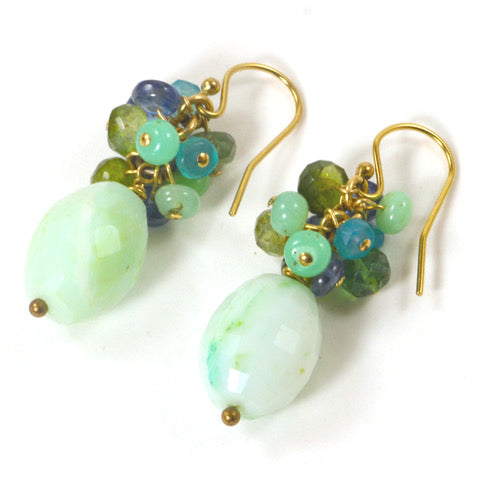 Excursion Peruvian Opal Cluster Earrings