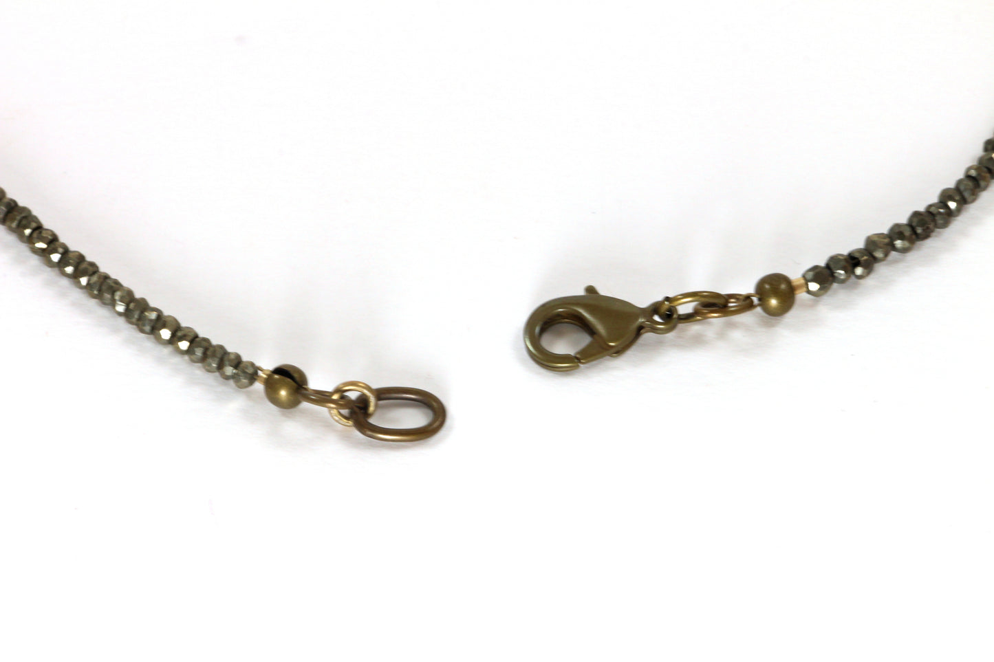 Pyrite Necklace with Subtle Gold Accents