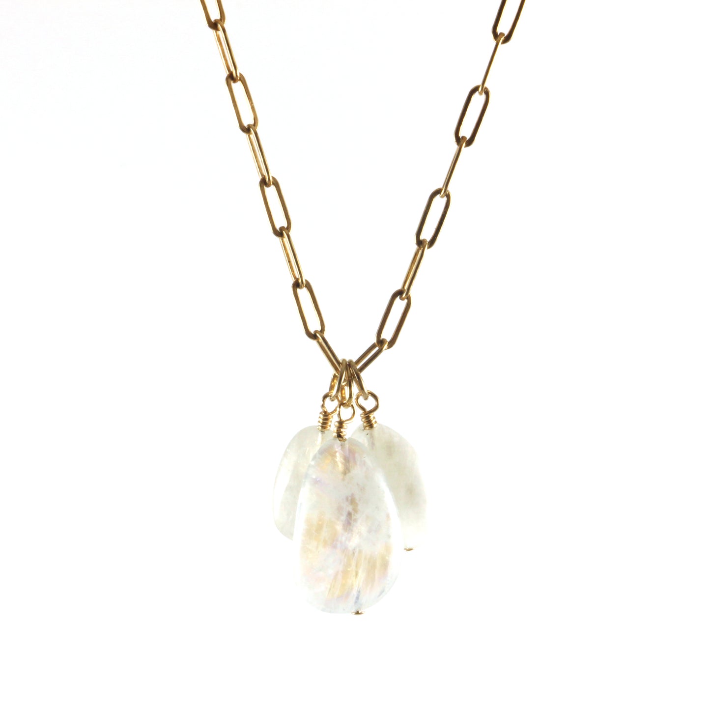 Good Energy Rainbow Moonstone Trio Necklace