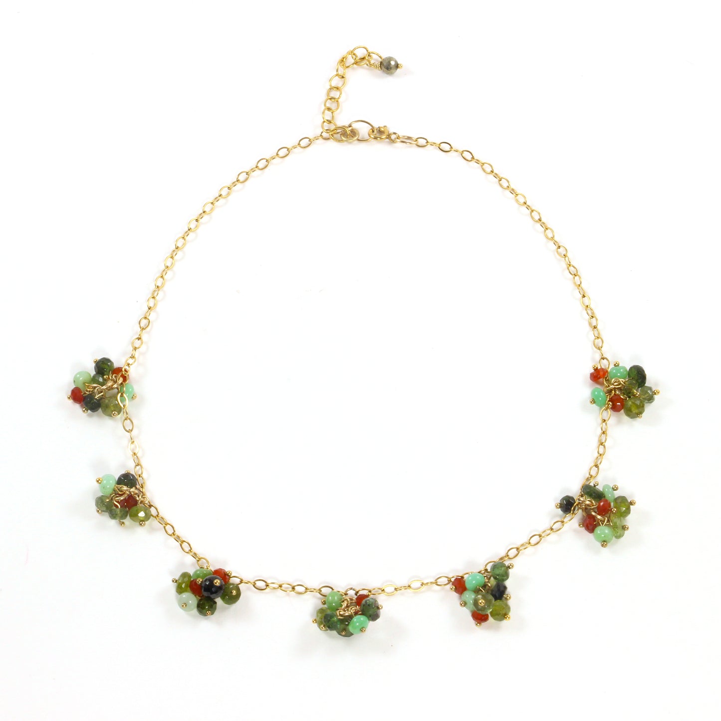 Fantasia Multi-gem Cluster necklace