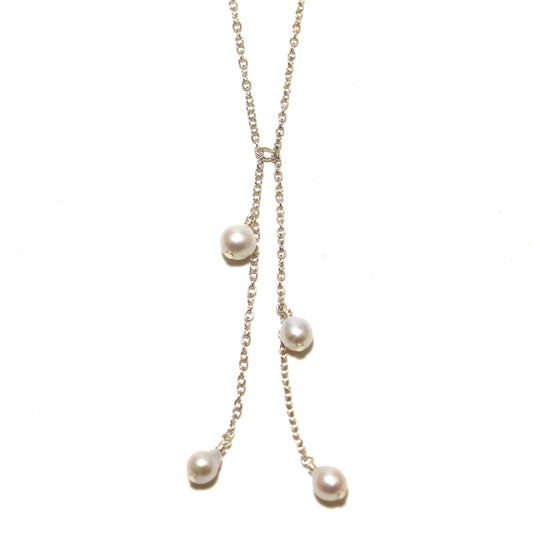 Dreamy Lariat Baroque Pearl Necklace