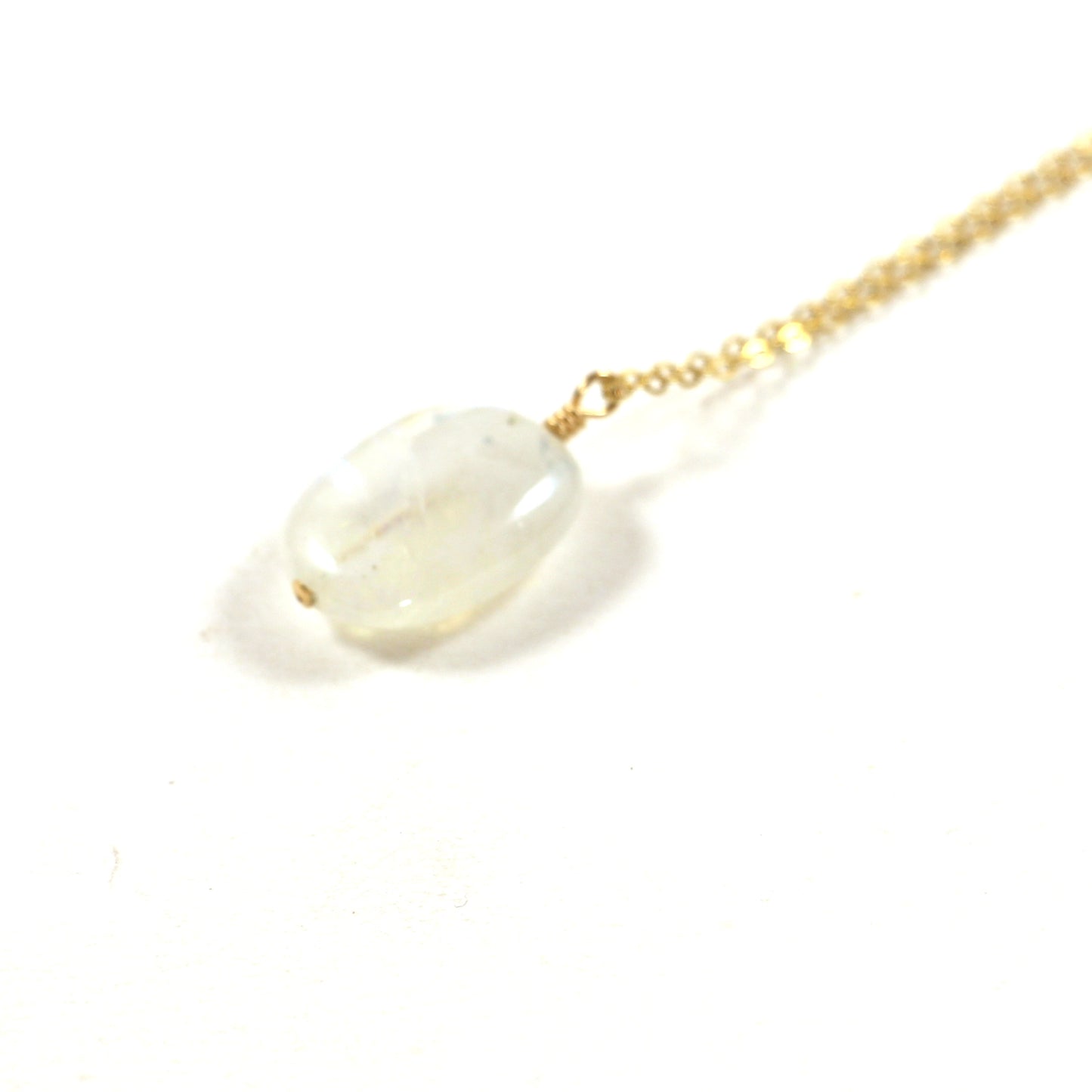 Clarity Rainbow Moonstone Pendant Necklace