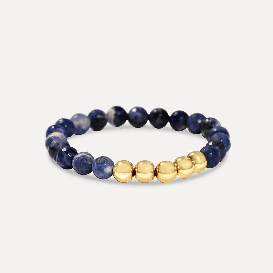 Blue Sodalite Beaded Bracelet