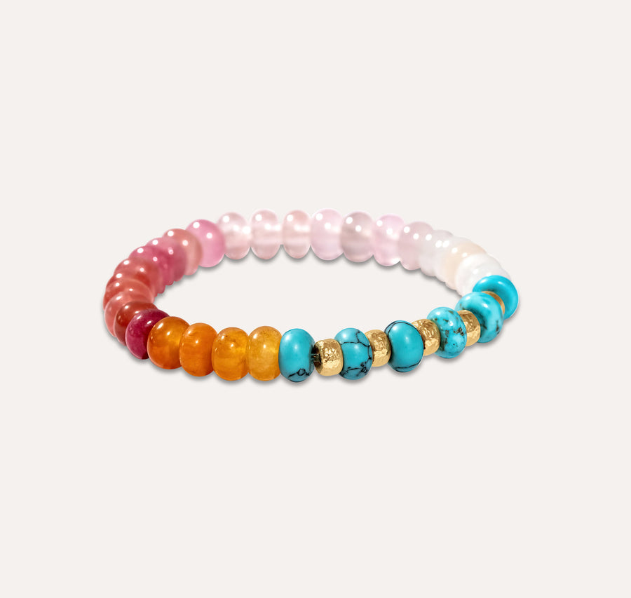 Ombre and Bright Beaded Bracelet