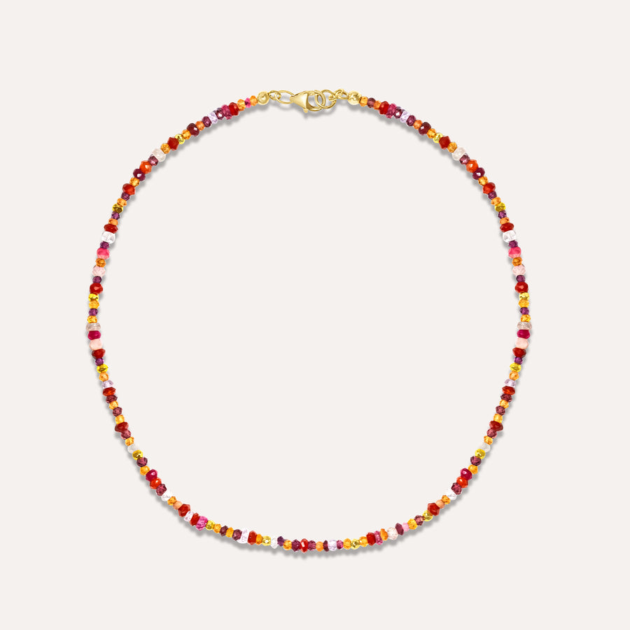 Fiery Sunset Multi-gem Necklace