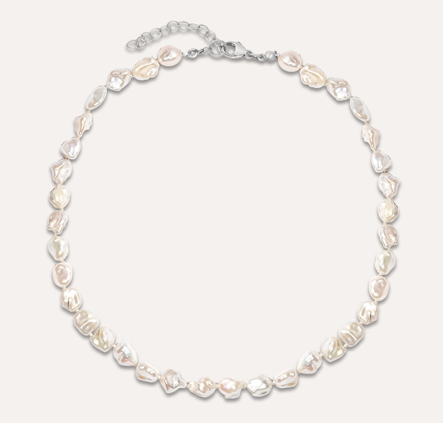 Keshi Crush Off-White Pearl Necklace