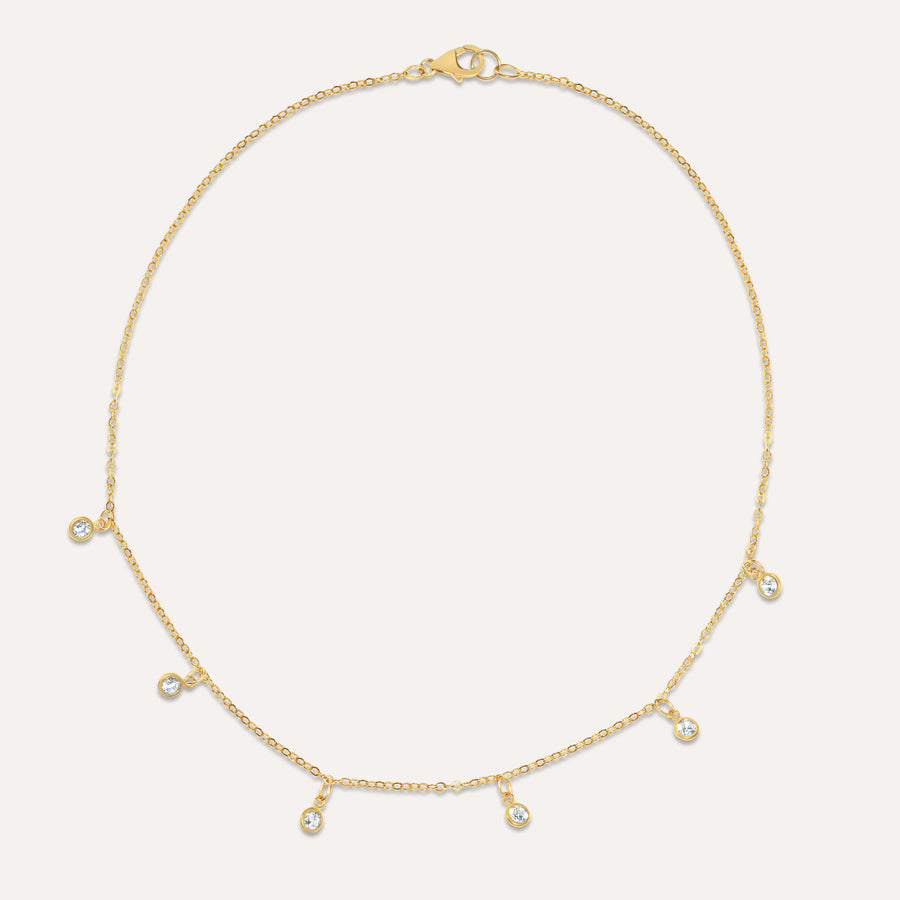 Layers Zircon Pendants Necklace