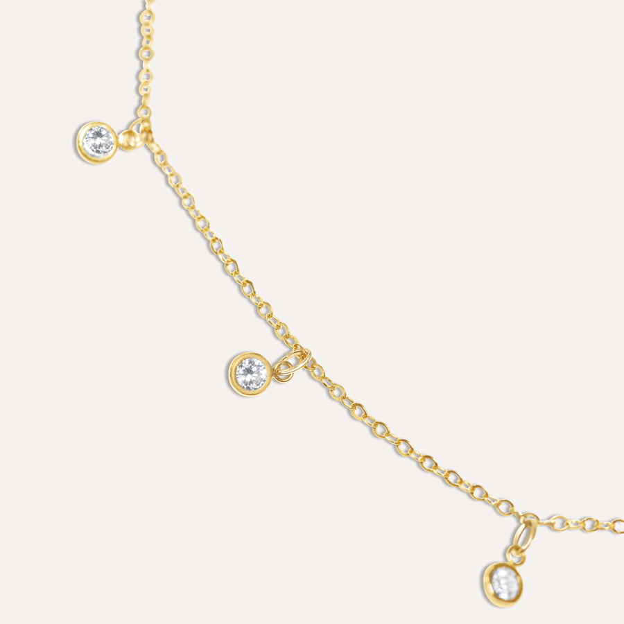 Layers Zircon Pendants Necklace