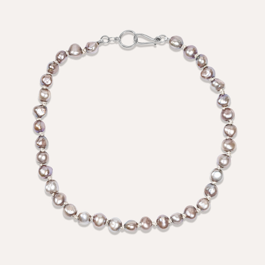 Perfect Asymmetry Knotted Pearl Necklace