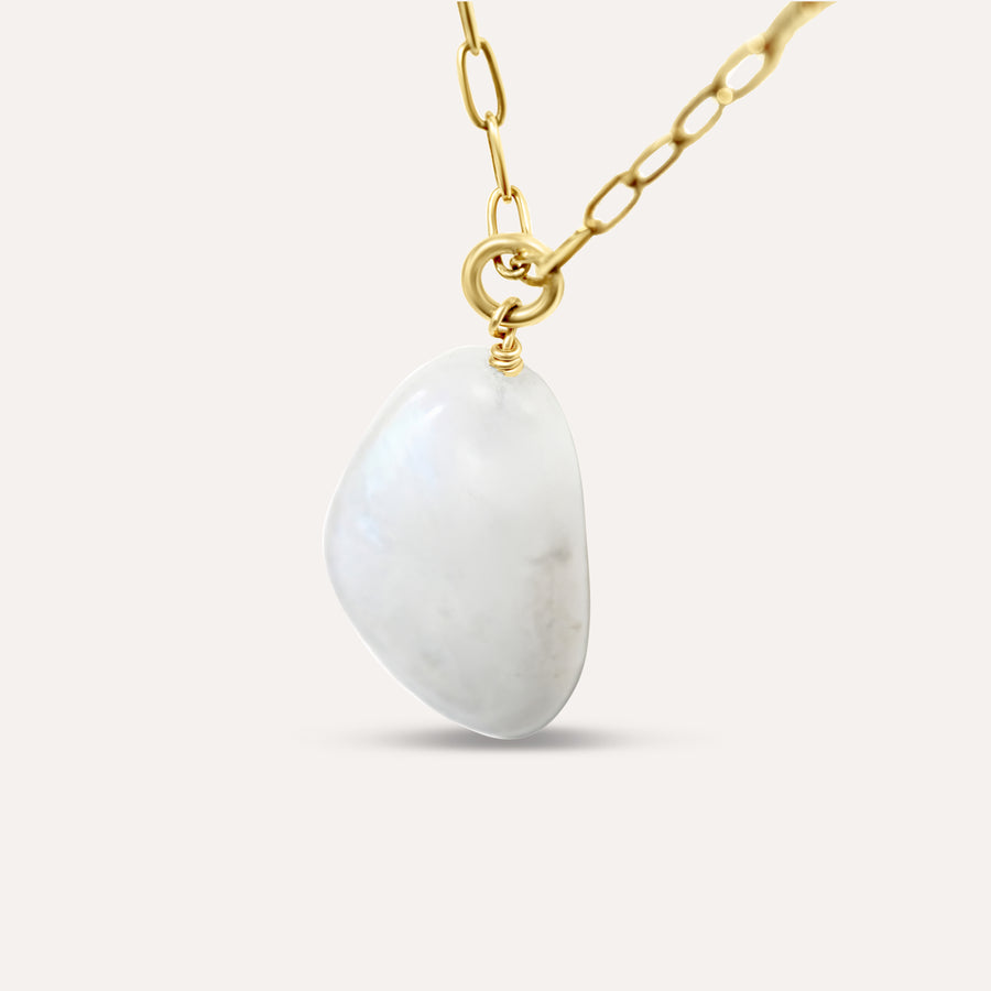 Balance Rainbow Moonstone Pendant Necklace