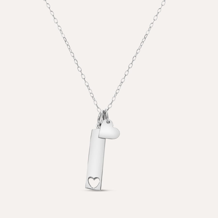 Two Hearts Sterling Silver Necklace