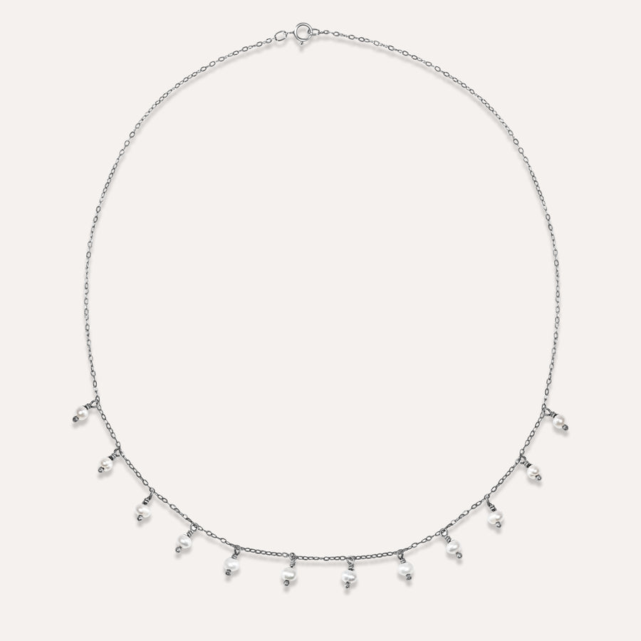 Pretty in Pearls Sterling Silver Necklace