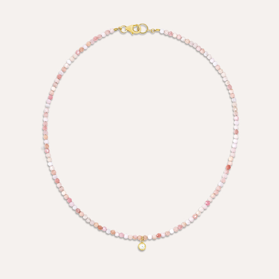 Blush Peruvian Opal Collar Necklace