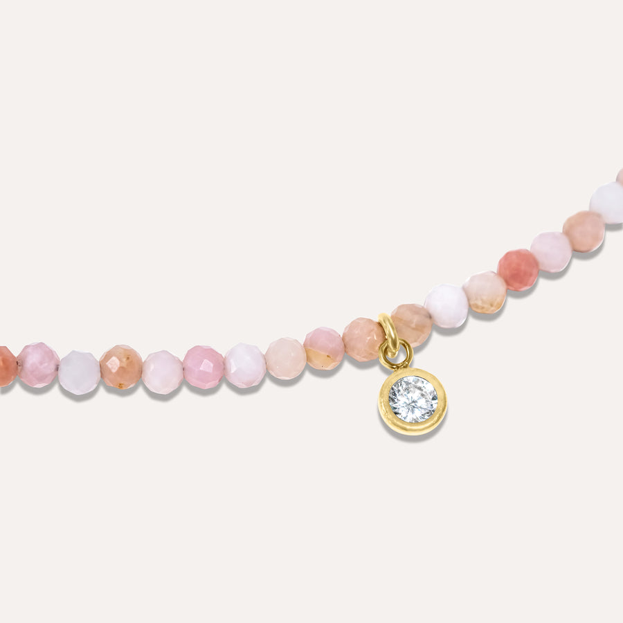 Blush Peruvian Opal Collar Necklace