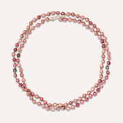 Pink Rhodochrosite Long Necklace