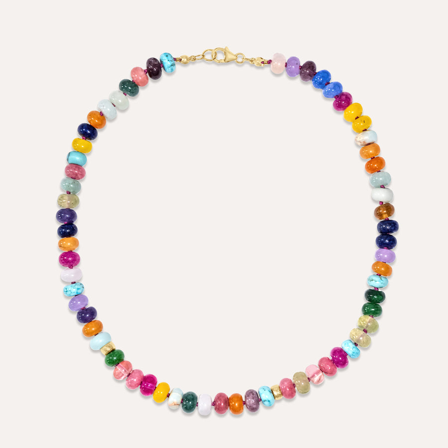 Color Cascade Beaded Necklace